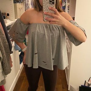 brand new off the shoulder lizard thicket top